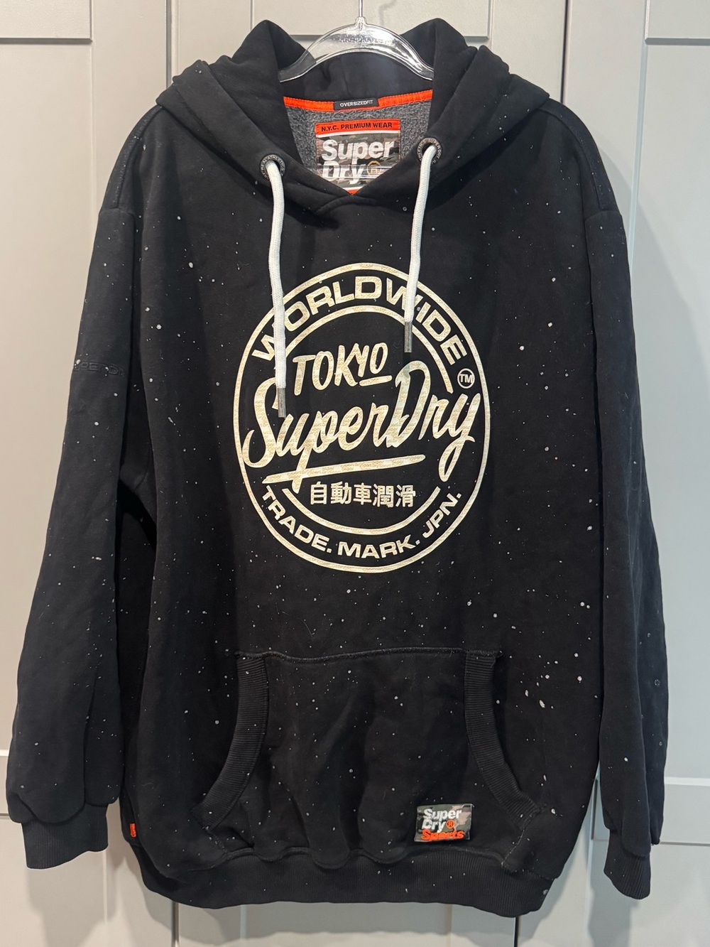 Superdry Black Tokyo Worldwide Logo Pullover Hoodie